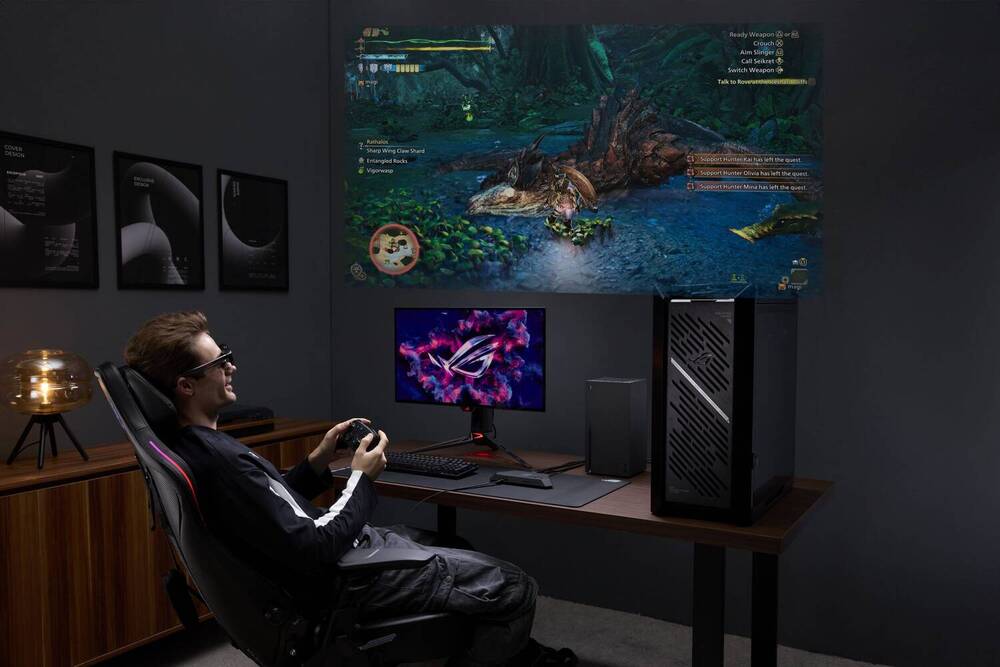 ASUS Republic of Gamers lanza las ROG XREAL R1, las primeras gafas de realidad aumentada para gaming con pantalla espacial a 240 Hz