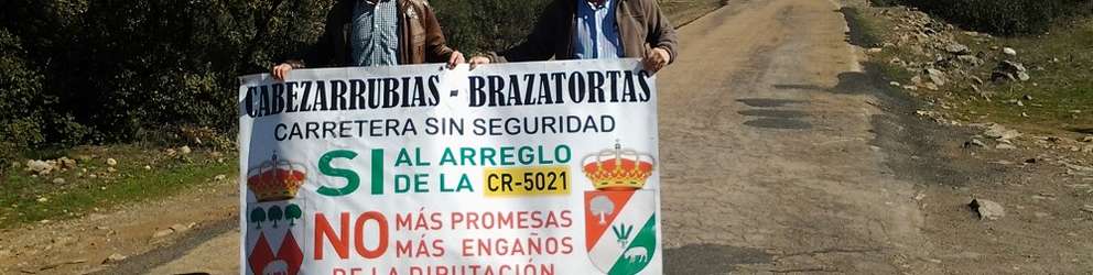 Los alcaldes de Brazatortas y Cabezarrubias informan a la Subdelegación del corte de la carretera de Brazatortas a Cabezarrubias del Puerto para el lunes 26 de febrero