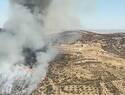 Incendio forestal activo en Puertollano moviliza a 77 efectivos y 19 medios de extinción