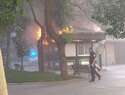 Se quema un quiosco de helados en el Paseo de San Gregorio de Puertollano
