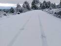 La nieve dificulta la circulación en varias carreteras de Albacete con restricciones al tráfico pesado