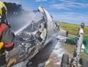 Sale ardiendo un avión en el Aeropuerto de Ciudad Real