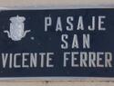 Placa del Pasaje de San Vicente Ferrer en Ciudad Real.