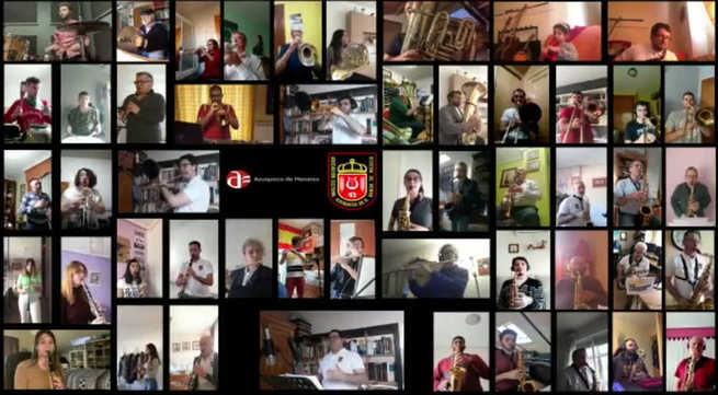 Los integrantes de Banda de Música de Azuqueca graban desde casa la canción 'Campanera' para rendir homenaje a la ciudadanía