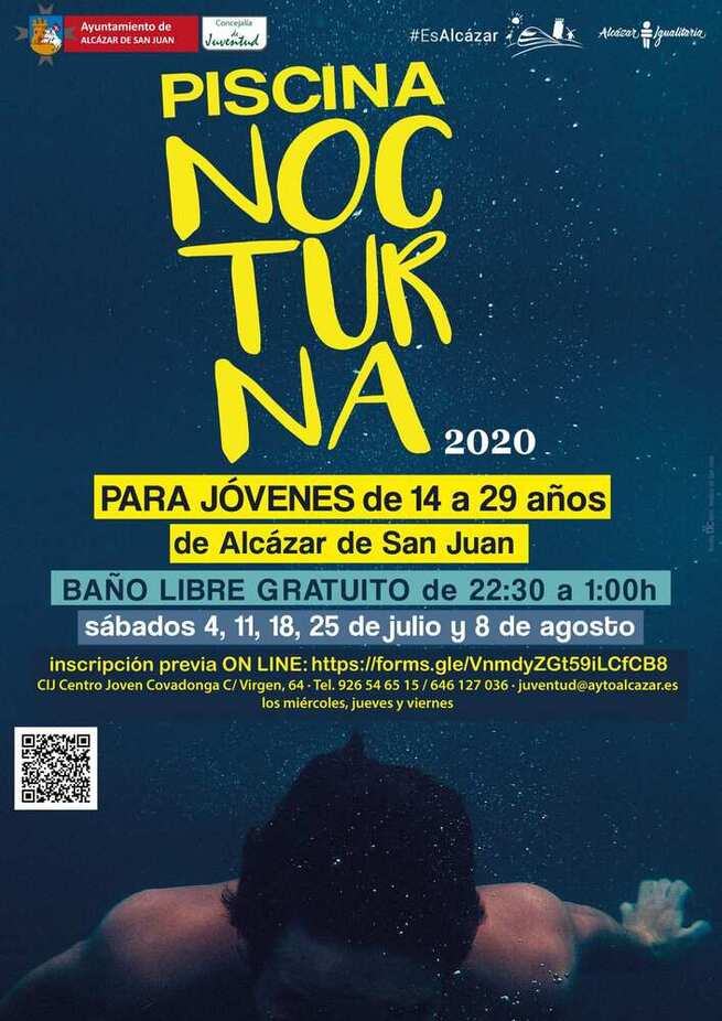 Piscina Nocturna, ocio alternativo juvenil para combatir el calor del verano en Alcázar