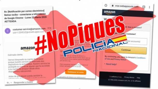 La Policía Nacional alerta de una tentativa viral de fraude a través de phishing