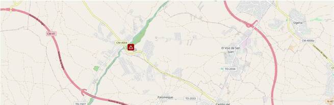 Un fallecido y tres heridos tras la salida de la vía de un turismo en El Viso de San Juan (Toledo)