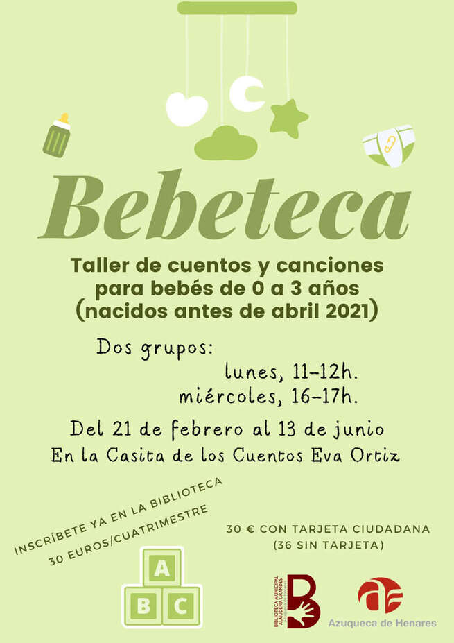 Abierta en Azuqueca la inscripción al taller de animación a la lectura 'Bebeteca'