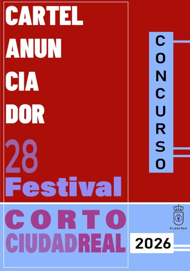 Convocado en Ciudad Real el concurso de diseño con 600€ para el cartel del 28 Festival Corto 2026