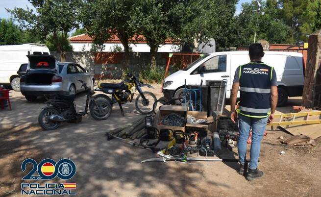 Desarticulado un clan familiar en Alcázar de San Juan por nueve robos de cable ferroviario y herramientas