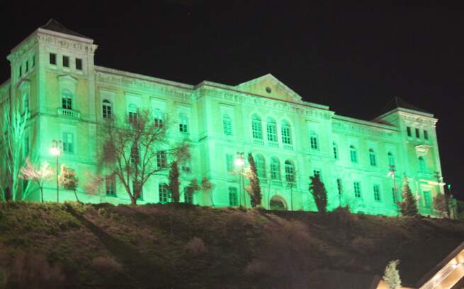 La Diputación de GToledo se ilumina hoy de verde en apoyo al Día Mundial de la ELA
