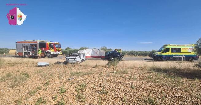 Cinco fallecidos y cuatro heridos en un grave accidente de tráfico en Sisante (Cuenca)
