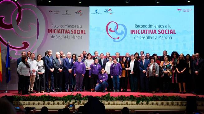 El Gobierno regional entrega 28 reconocimientos a la Iniciativa Social a proyectos y acciones que mejoran el bienestar en Castilla-La Mancha