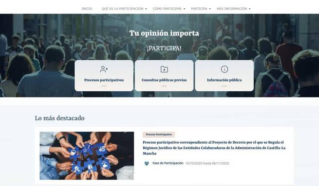 Castilla-La Mancha abre un plazo de 20 días para aportaciones al decreto de entidades colaboradoras