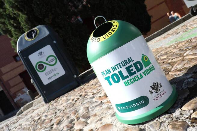 El reciclaje de vidrio en el Casco Histórico de Toledo se triplica hasta alcanzar las 30 toneladas