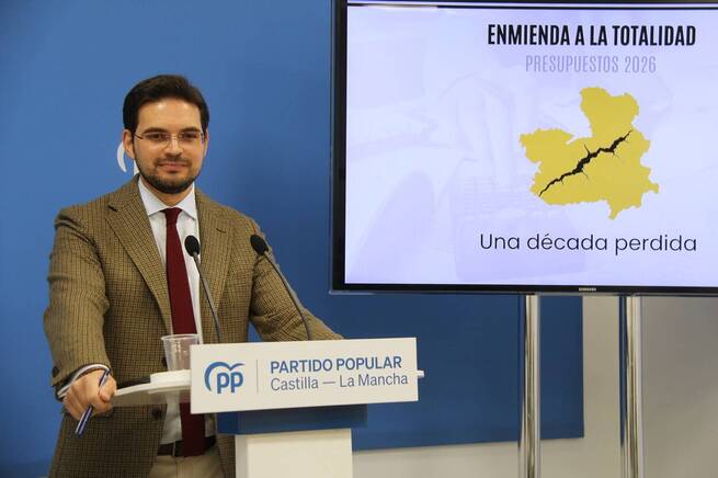 El PP presenta enmienda a la totalidad contra los Presupuestos de Castilla-La Mancha por "fracaso económico"