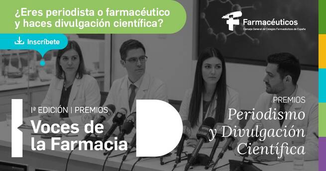 El Consejo General de Colegios Farmacéuticos convoca los primeros Premios 'Voces de la Farmacia' con 2.500 euros por categoría
