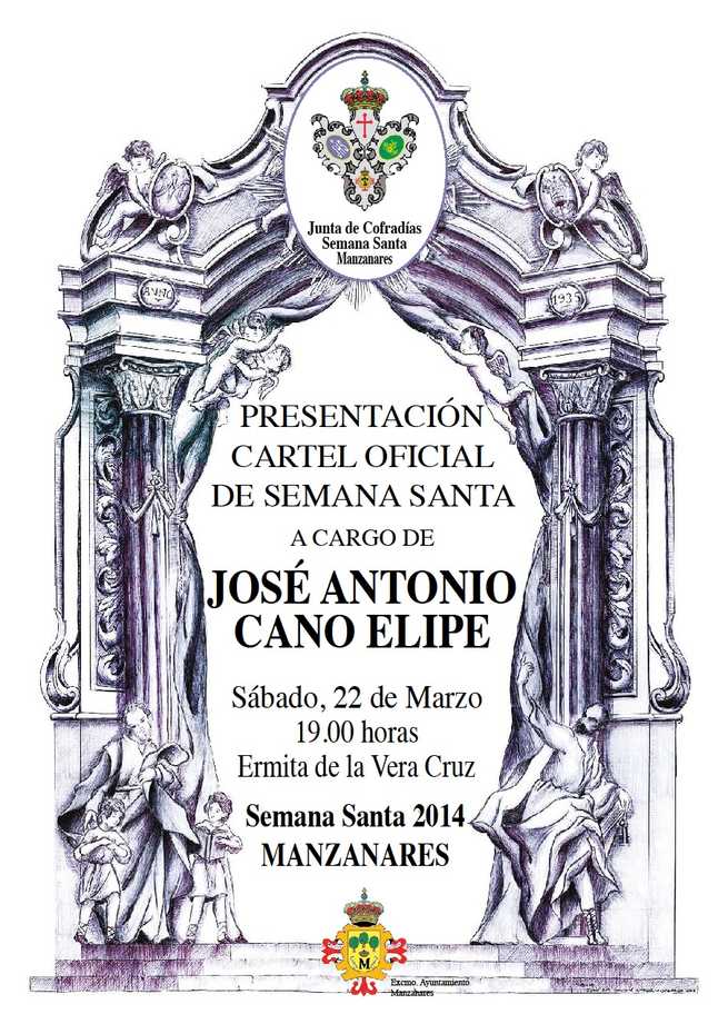 La Junta de Cofradías de Manzanares presenta el sábado el cartel de la Semana Santa 2014