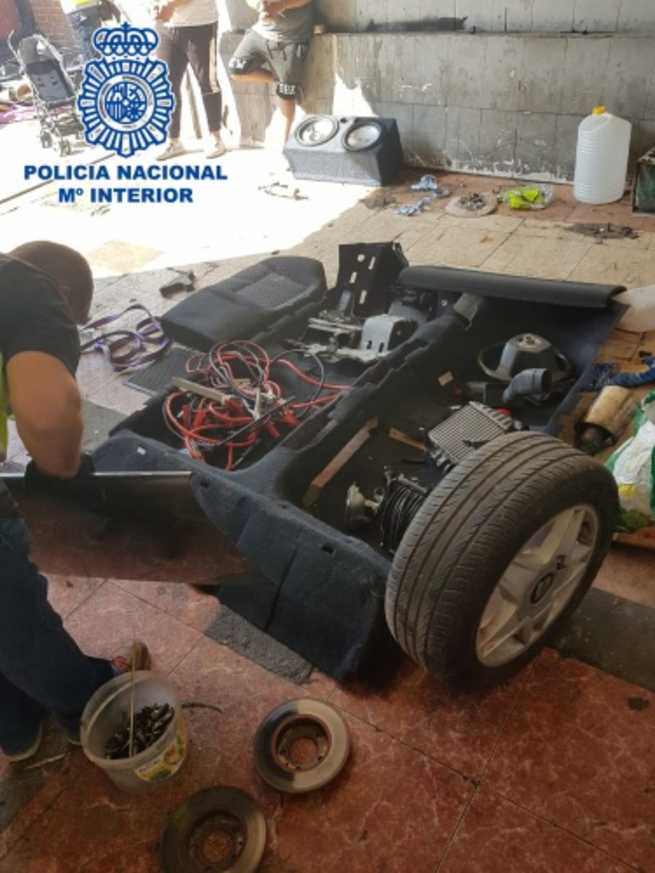 Desarticulado un grupo criminal especializado en el robo de vehículos para su posterior despiece y venta de piezas