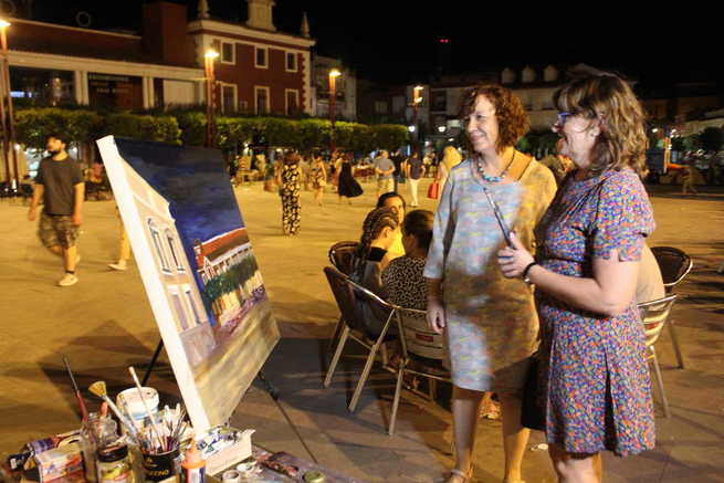 Medio centenar de artistas participaron en el XIX Certamen Nacional de Pintura Rápida Nocturna de Alcázar