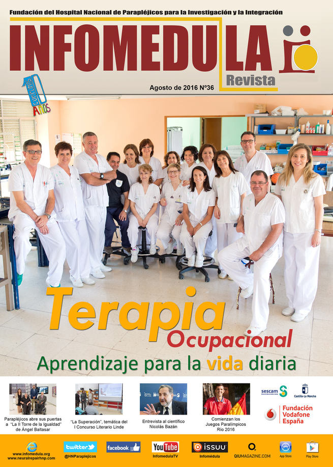 Terapia Ocupacional del Hospital Nacional de Parapléjicos, protagonista de la nueva edición de la revista Infomédula