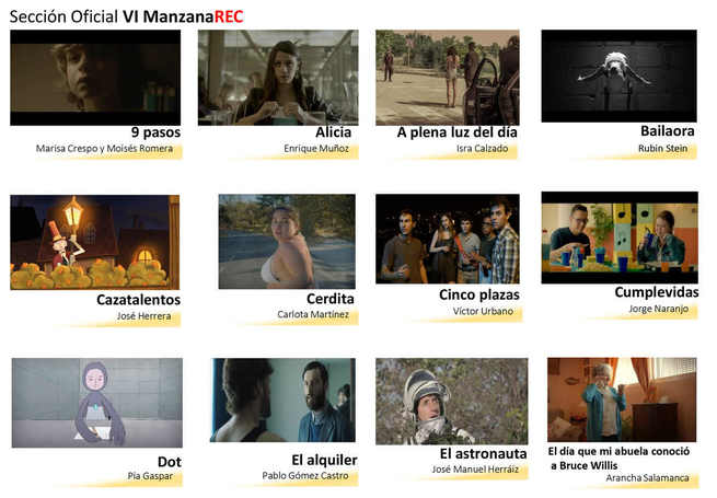 El VI ManzanaREC hace públicos los 48 cortos de su sección oficial