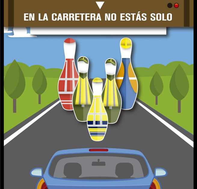 La DGT apela a la responsabilidad de los conductores ante la presencia de personal trabajando en las carreteras