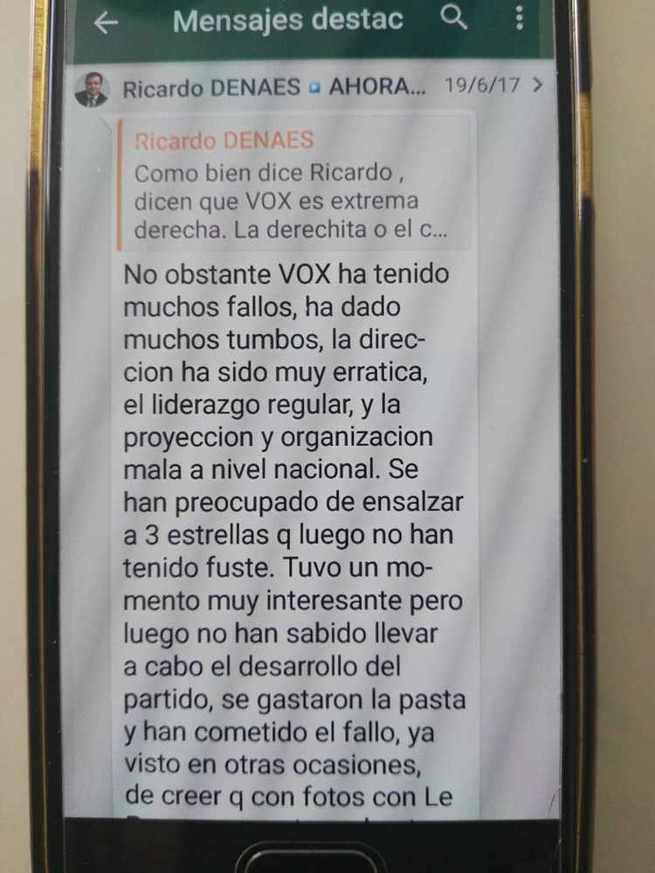 Agrupaciones municipales y votantes de VOX solicitan la dimisión de la comisión gestora provincial y de Ricardo Chamorro  