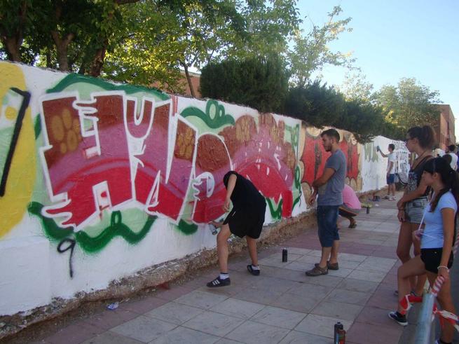Imagen: El arte urbano llega a Quintanar a través del tradicional concurso de Graffitis