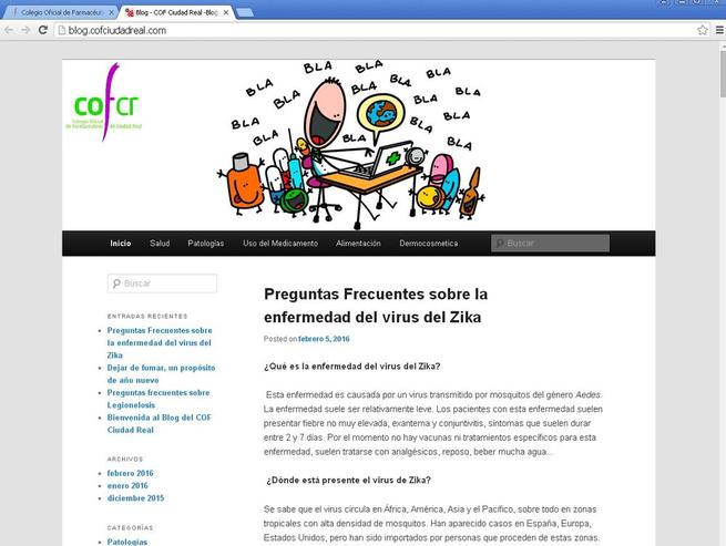 Imagen: El Colegio de Farmacéuticos de Ciudad Real renueva su web, que incorpora un blog de información sanitaria y una plataforma de formación online 