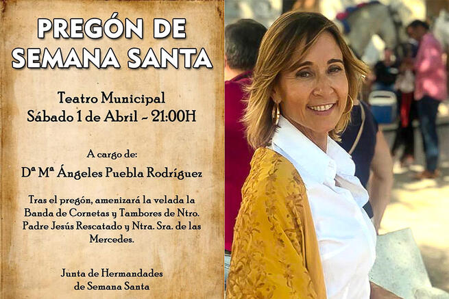 Mari Ángeles Puebla pregonará, desde su fe más honda, la Semana Santa