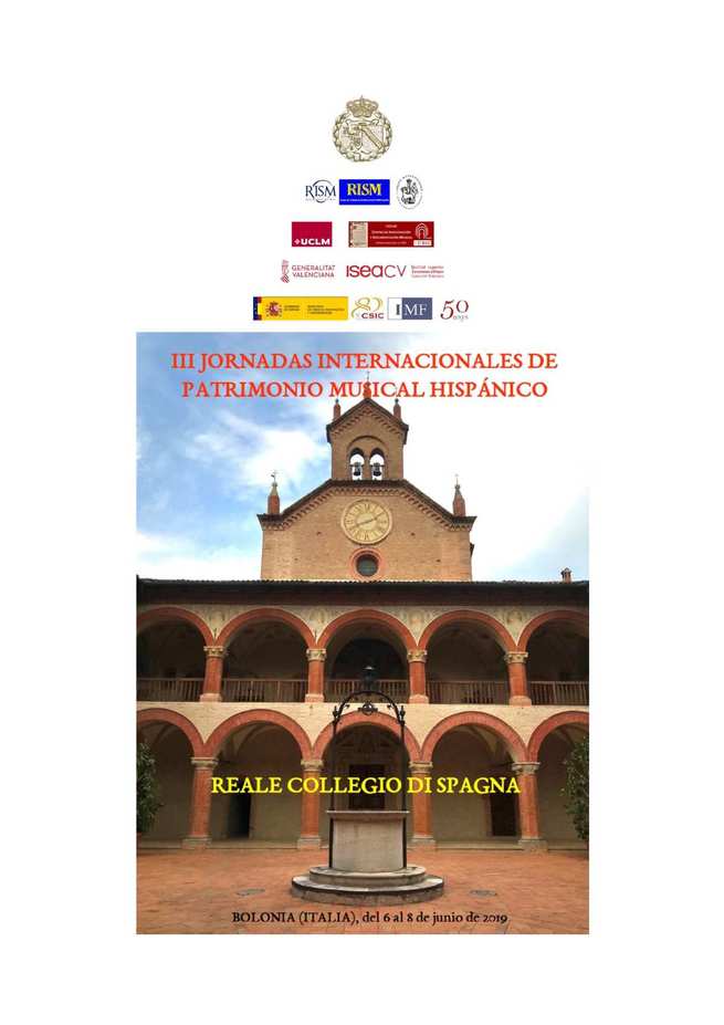 La UCLM organiza en Bolonia las III Jornadas Internacionales de Patrimonio Musical Hispánico