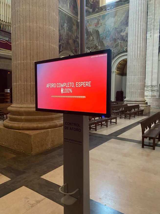 La Catedral de Albacete controla el aforo de sus feligreses gracias a un sofisticado sistema basado en inteligencia artificial diseñado por Pripimar