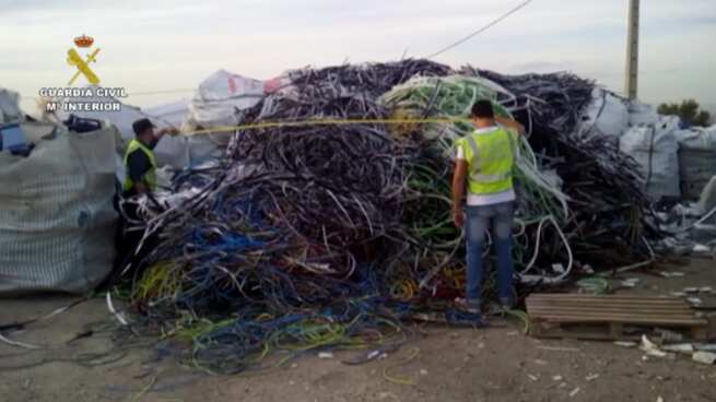 imagen de La Guardia Civil interviene la mayor partida de cable de cobre robado a nivel nacional
