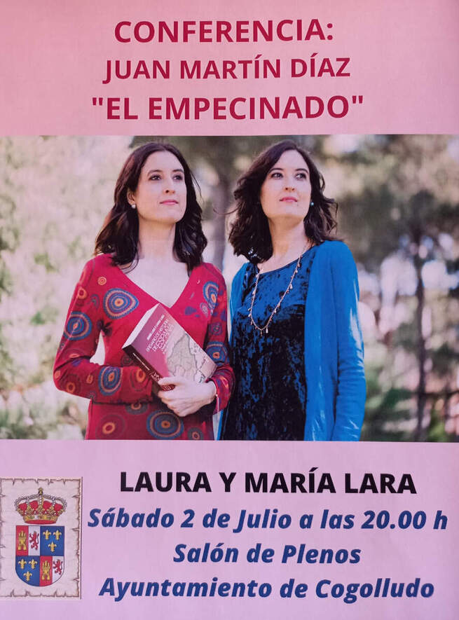 El Salón de Actos del Ayuntamiento de Cogolludo acoge una conferencia de las Hermanas Lara sobre 'El Empecinado', este sábado