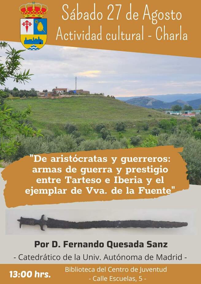 Villanueva de la Fuente acogerá el próximo sábado 27 de Agosto una interesante charla