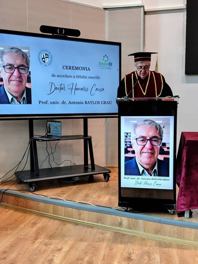 El profesor emérito de la UCLM Antonio Baylos Grau es nombrado doctor "honoris causa" por la Universidad Valahia de Târgoviste