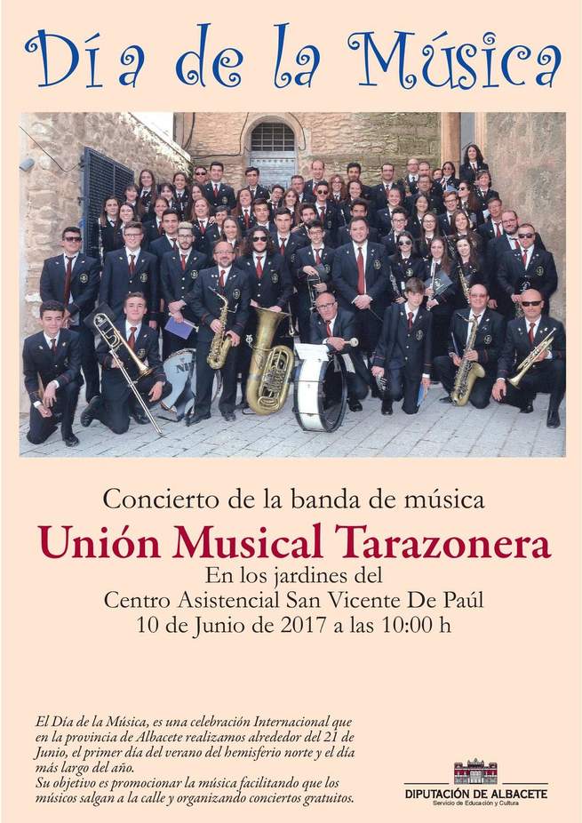 Concierto de la Banda de Tarazona en la Residencia San Vicente de Paúl por el Día de la Música
