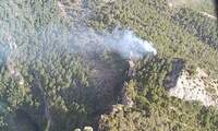 Incendio forestal en Alcantud (Cuenca)