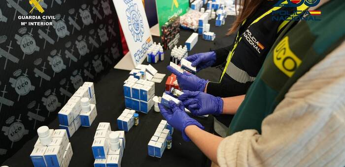 Desarticulado un grupo criminal dedicado a la introducción, almacenamiento y venta de sustancias dopantes y otros medicamentos ilegale