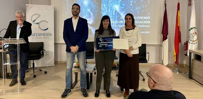 Una estudiante de doctorado de la UCLM, segunda galardonada en los XXV Premios de Investigación en Enfermería de Castilla-La Mancha