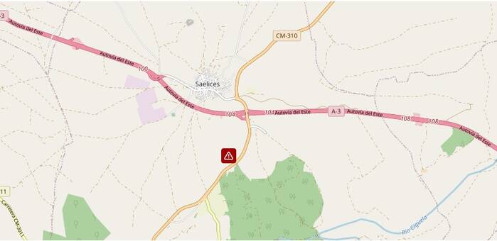 Fallece un hombre de 81 años en una colisión entre un camión y un turismo en Saelices (Cuenca)