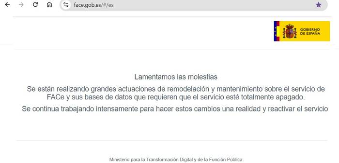 FACe colapsa sin previo aviso y deja en el limbo a miles de proveedores de la Administración