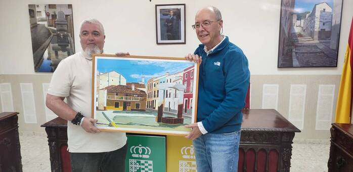 Carlos Goyanes entrega una nueva obra al fondo de arte local de Fuencaliente