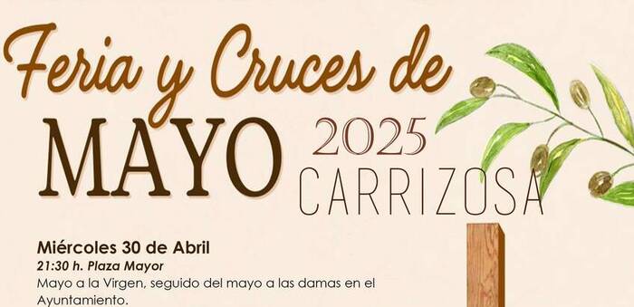Todo preparado para la conocida Fiesta de Cruces y Mayos de Carrizosa, que tendrá lugar del 30 de abril al 4 de mayo