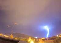 Tormenta de verano y rayyos en Puertollano