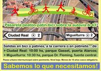 imagen de Miguelturra y Ciudad Real en bici se unen para reivindicar una pasarela peatón-bici sobre la A-43